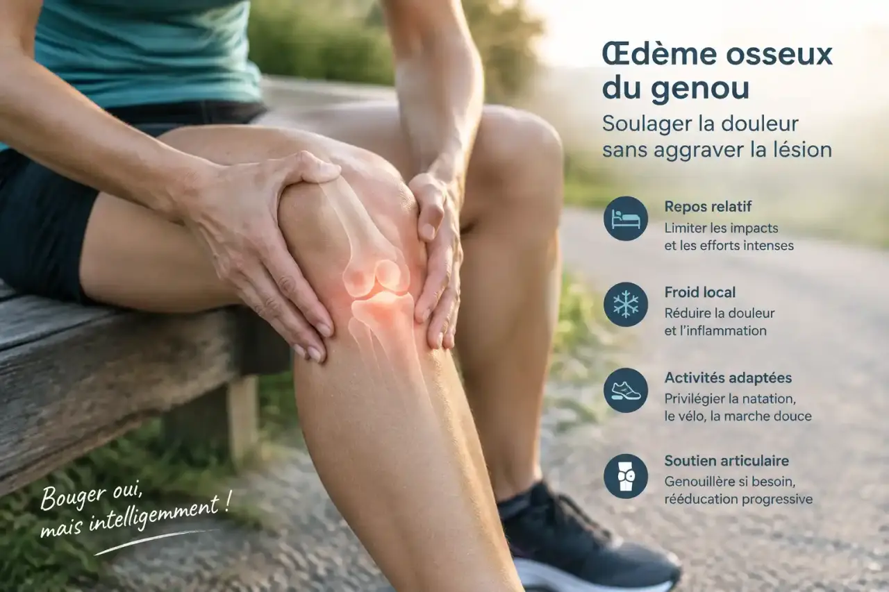 Œdème osseux du genou : soulager la douleur sans aggraver la lésion