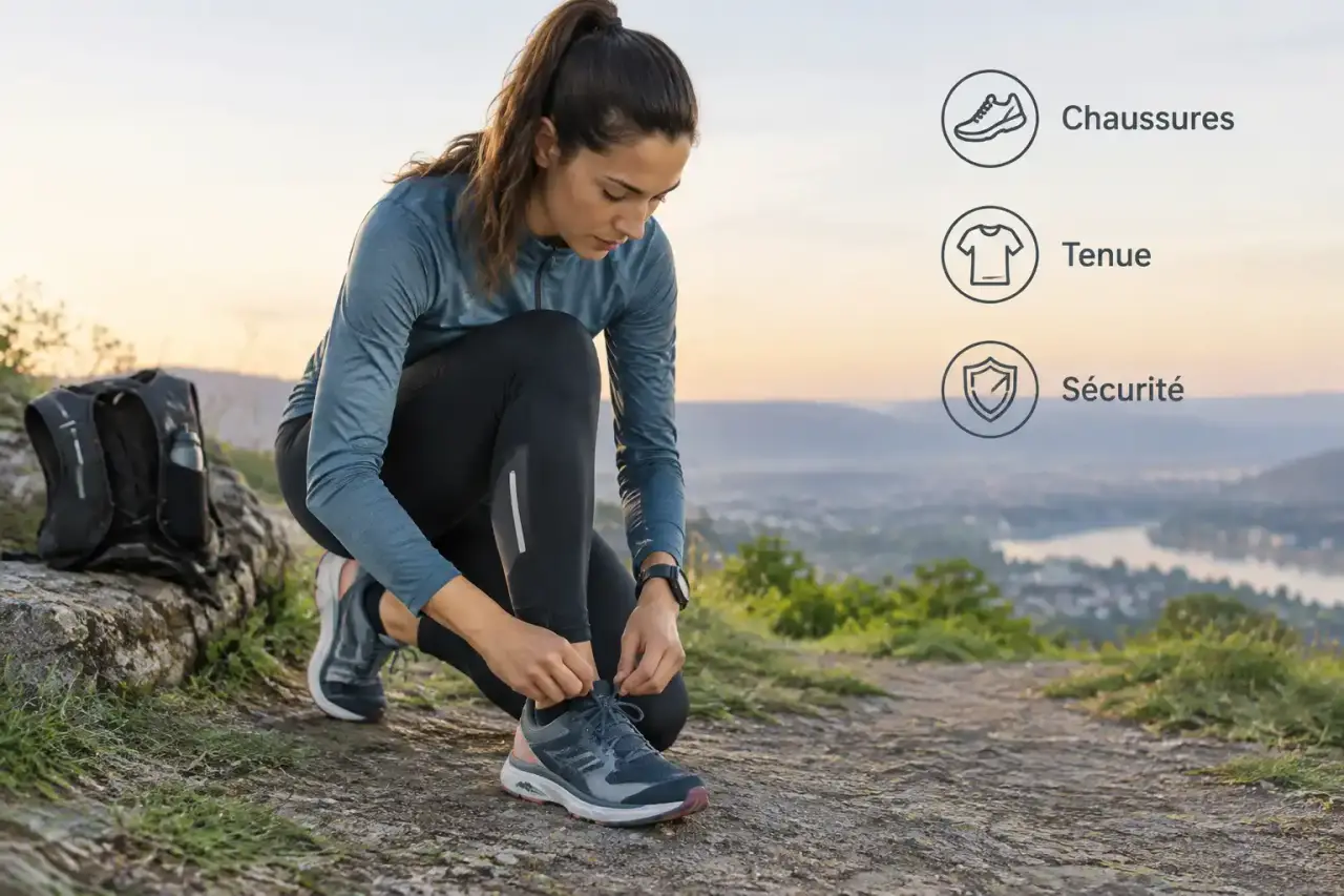 L’équipement de course à pied se résume d’abord aux chaussures, à la tenue et à la sécurité